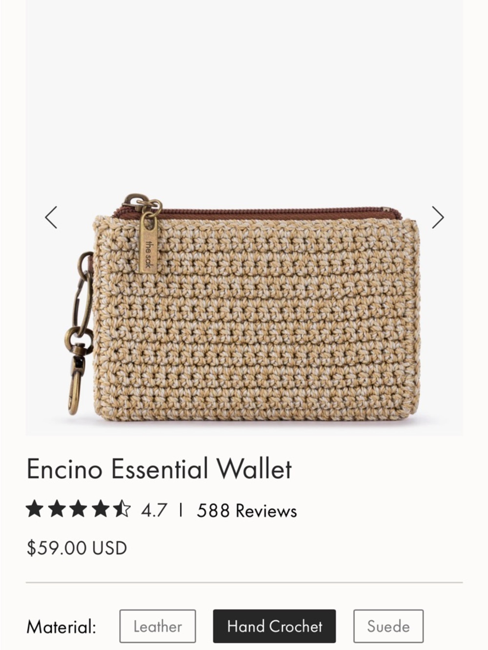 The Sak Encino Essential Hand-Crochet Wallet
